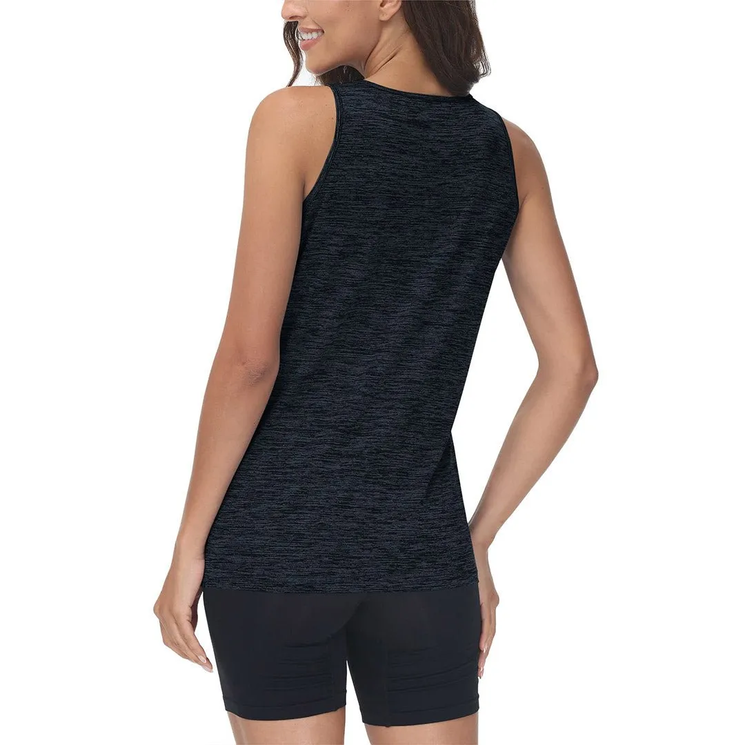 Women's Lightweight Athletic Yoga Crewneck Tank Tops