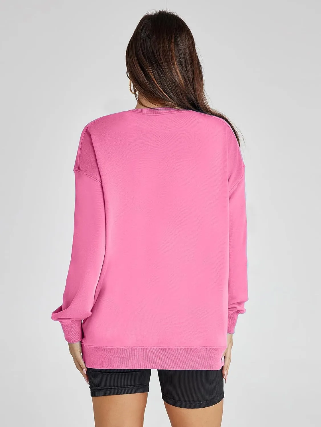 Women's Sweatshirt Casual Crew Neck Sweatshirts Loose Fit Long Sleeve Pullover Tops with Pockets