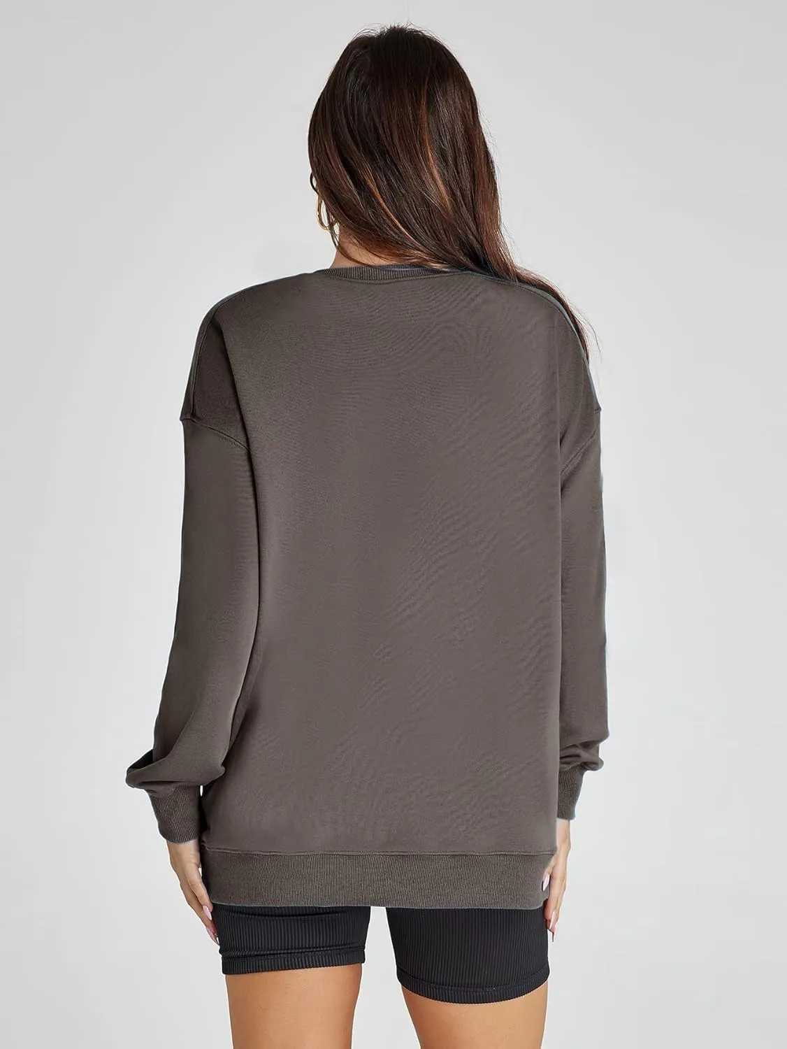 Women's Sweatshirt Casual Crew Neck Sweatshirts Loose Fit Long Sleeve Pullover Tops with Pockets