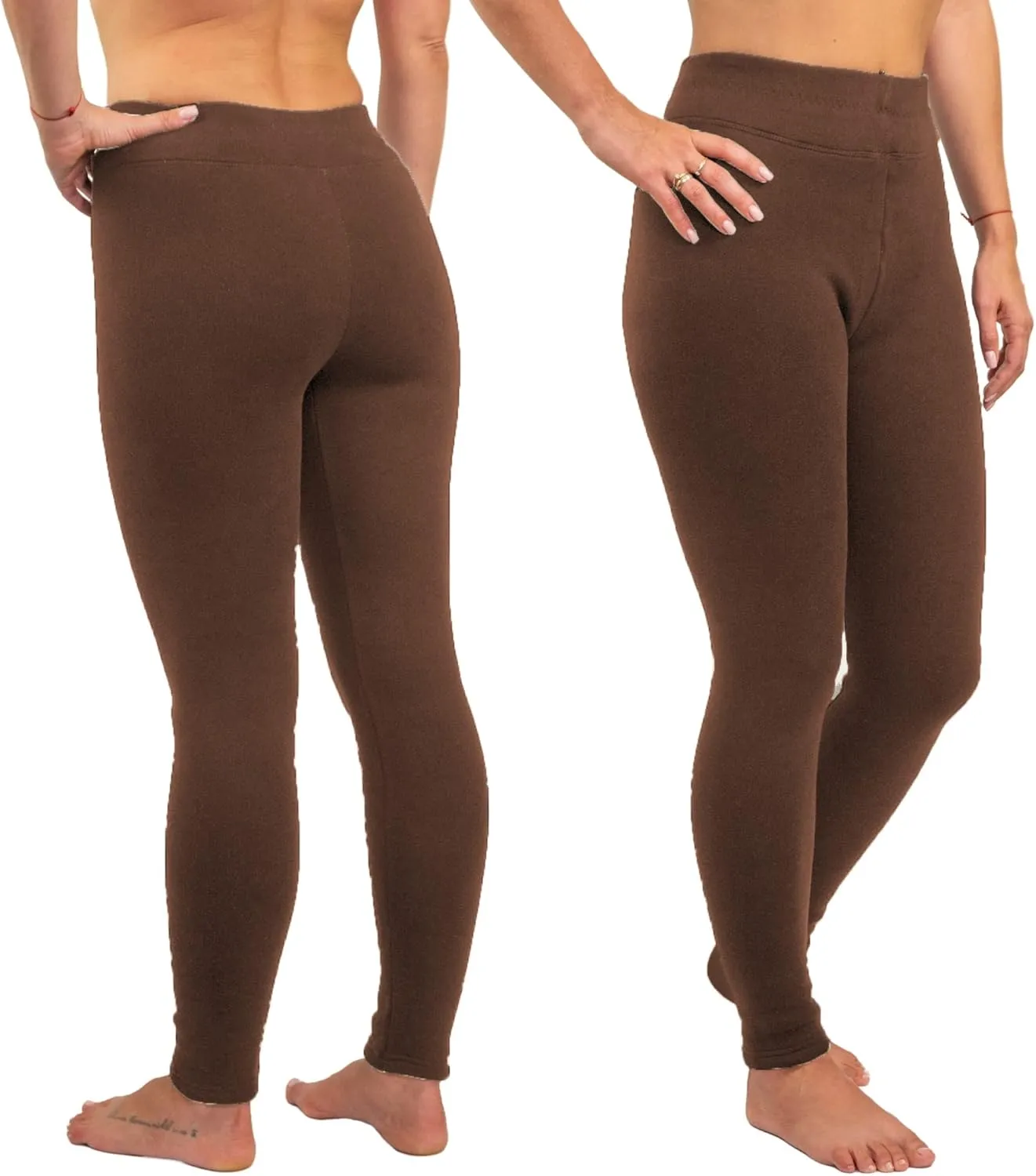 Women's Warm Winter Leggings Cotton Fleece Lined Thermal Pants ONE Legging High-Rise