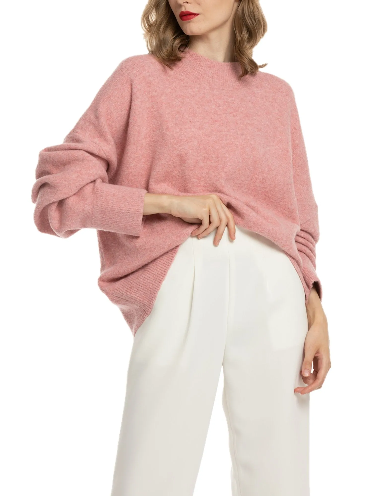 Woolicity Mock Neck Oversized Loose Sweater